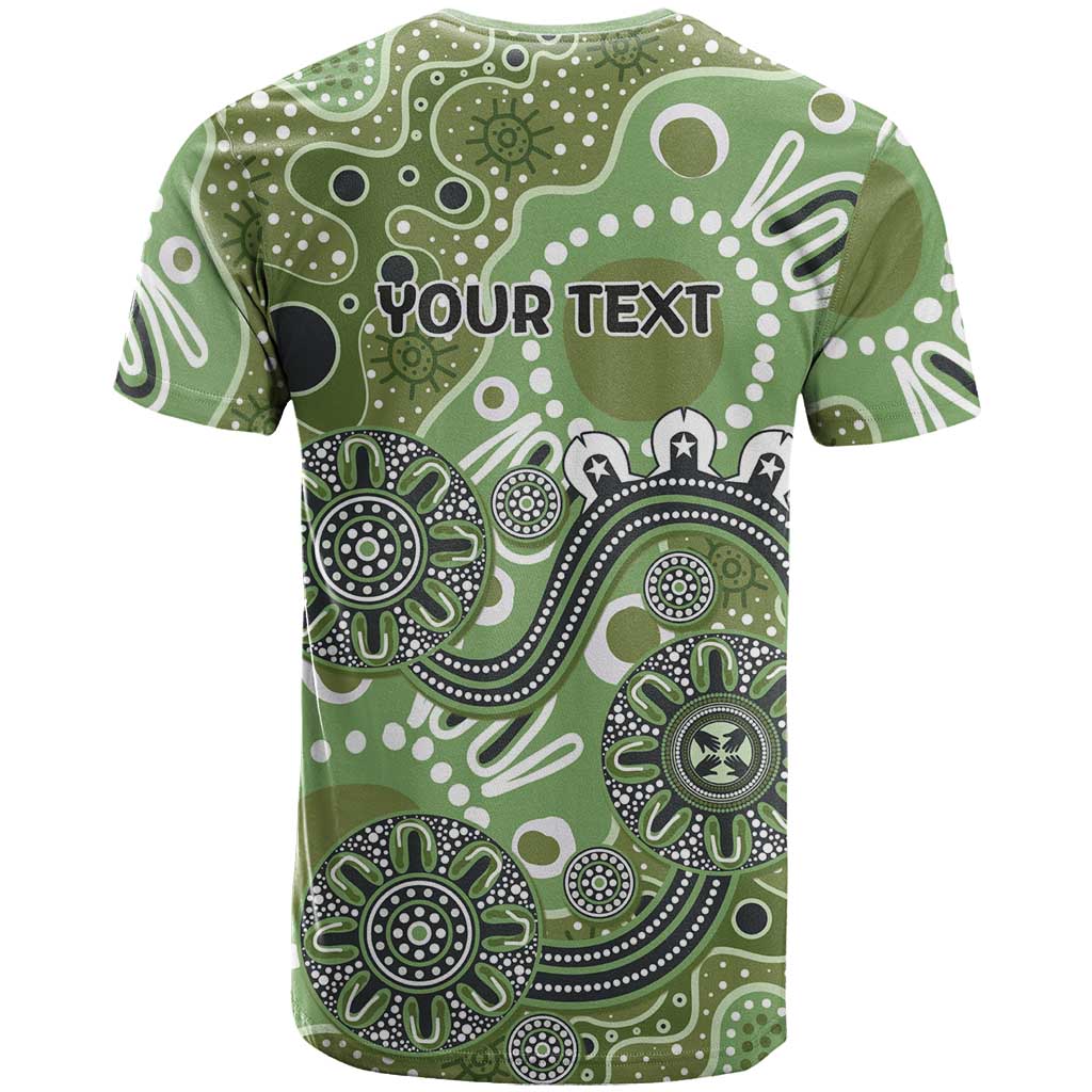 Personalised NAIDOC Week 50 Years Deadly Always T Shirt Green Aboriginal Artwork Dot Painting