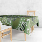 Personalised NAIDOC Week 50 Years Deadly Always Tablecloth Green Aboriginal Artwork Dot Painting