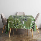 Personalised NAIDOC Week 50 Years Deadly Always Tablecloth Green Aboriginal Artwork Dot Painting