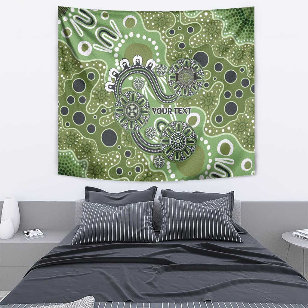 Personalised NAIDOC Week 50 Years Deadly Always Tapestry Green Aboriginal Artwork Dot Painting