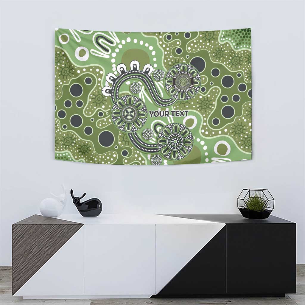 Personalised NAIDOC Week 50 Years Deadly Always Tapestry Green Aboriginal Artwork Dot Painting