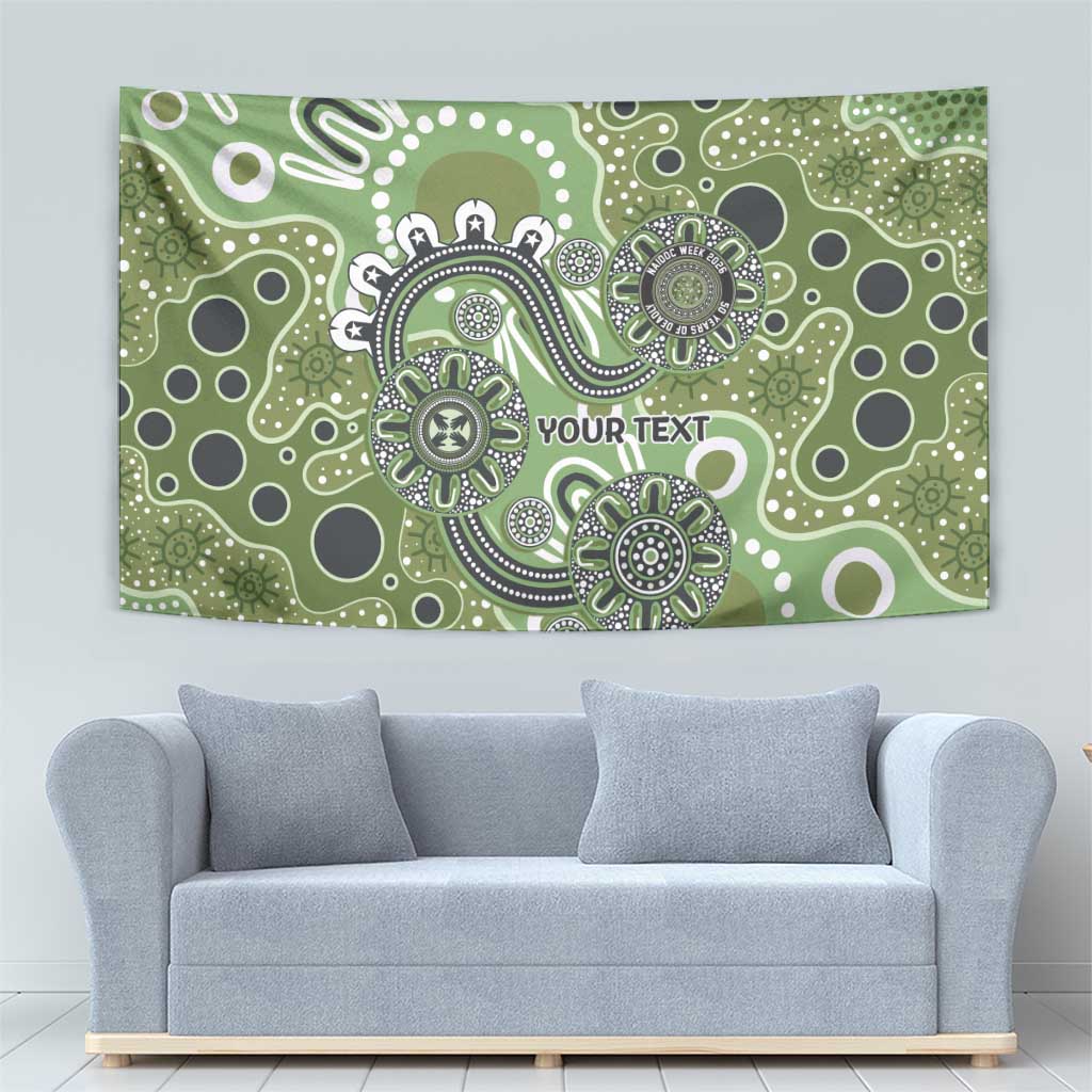 Personalised NAIDOC Week 50 Years Deadly Always Tapestry Green Aboriginal Artwork Dot Painting