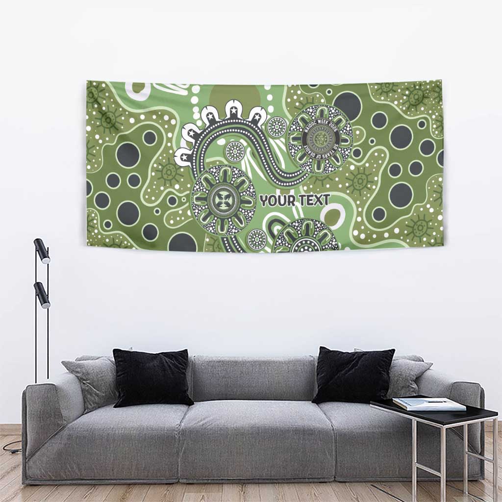 Personalised NAIDOC Week 50 Years Deadly Always Tapestry Green Aboriginal Artwork Dot Painting