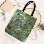 Personalised NAIDOC Week 50 Years Deadly Always Tote Bag Green Aboriginal Artwork Dot Painting