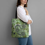 Personalised NAIDOC Week 50 Years Deadly Always Tote Bag Green Aboriginal Artwork Dot Painting