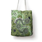 Personalised NAIDOC Week 50 Years Deadly Always Tote Bag Green Aboriginal Artwork Dot Painting