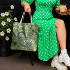 Personalised NAIDOC Week 50 Years Deadly Always Tote Bag Green Aboriginal Artwork Dot Painting