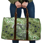 Personalised NAIDOC Week 50 Years Deadly Always Travel Bag Green Aboriginal Artwork Dot Painting