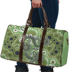 Personalised NAIDOC Week 50 Years Deadly Always Travel Bag Green Aboriginal Artwork Dot Painting