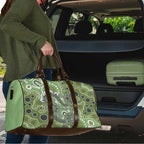 Personalised NAIDOC Week 50 Years Deadly Always Travel Bag Green Aboriginal Artwork Dot Painting