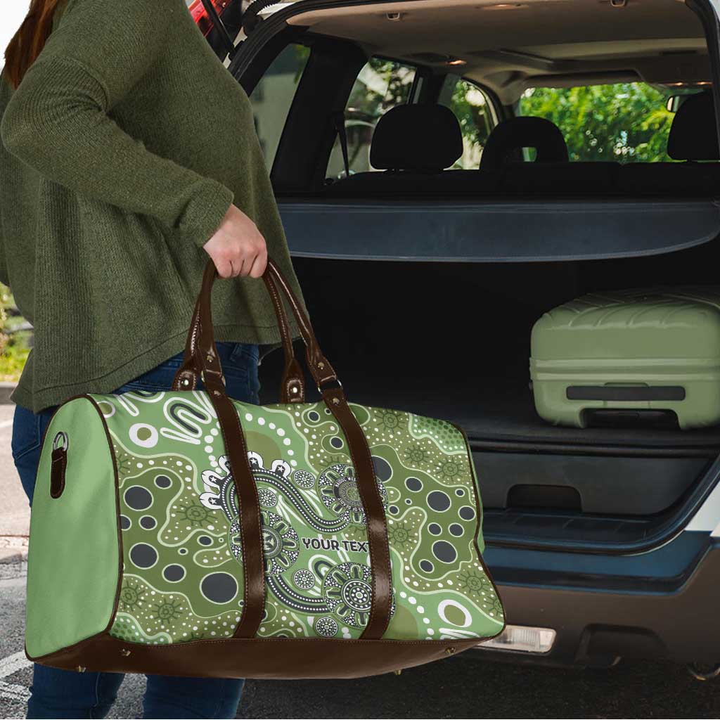Personalised NAIDOC Week 50 Years Deadly Always Travel Bag Green Aboriginal Artwork Dot Painting