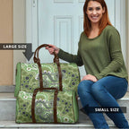 Personalised NAIDOC Week 50 Years Deadly Always Travel Bag Green Aboriginal Artwork Dot Painting