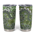 Personalised NAIDOC Week 50 Years Deadly Always Tumbler Cup Green Aboriginal Artwork Dot Painting