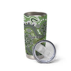 Personalised NAIDOC Week 50 Years Deadly Always Tumbler Cup Green Aboriginal Artwork Dot Painting