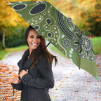 Personalised NAIDOC Week 50 Years Deadly Always Umbrella Green Aboriginal Artwork Dot Painting