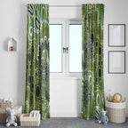 Personalised NAIDOC Week 50 Years Deadly Always Window Curtain Green Aboriginal Artwork Dot Painting