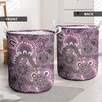 Personalised NAIDOC Week 50 Years Deadly Always Laundry Basket Pink Aboriginal Artwork Dot Painting