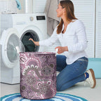 Personalised NAIDOC Week 50 Years Deadly Always Laundry Basket Pink Aboriginal Artwork Dot Painting