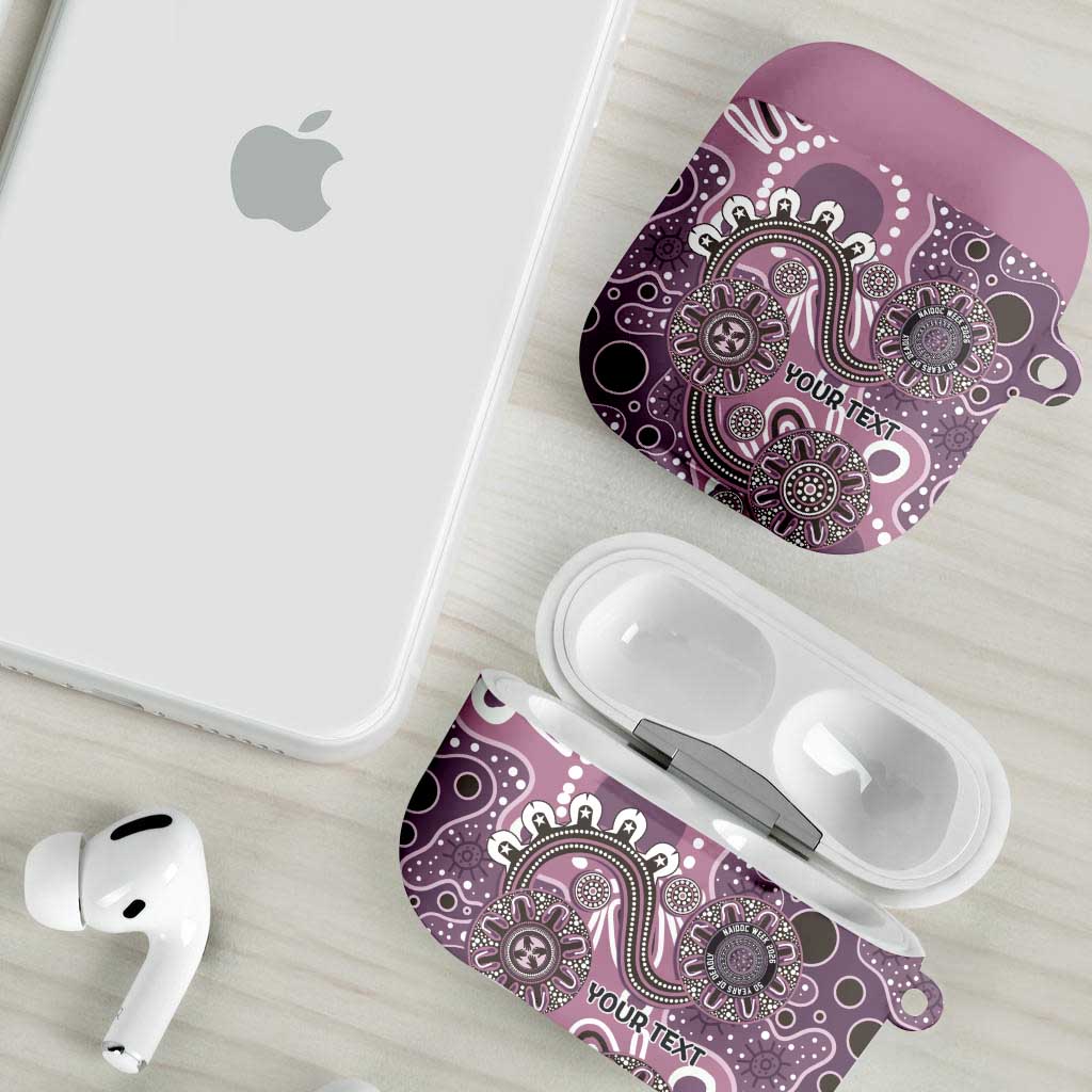 Personalised NAIDOC Week 50 Years Deadly Always AirPods Case Pink Aboriginal Artwork Dot Painting