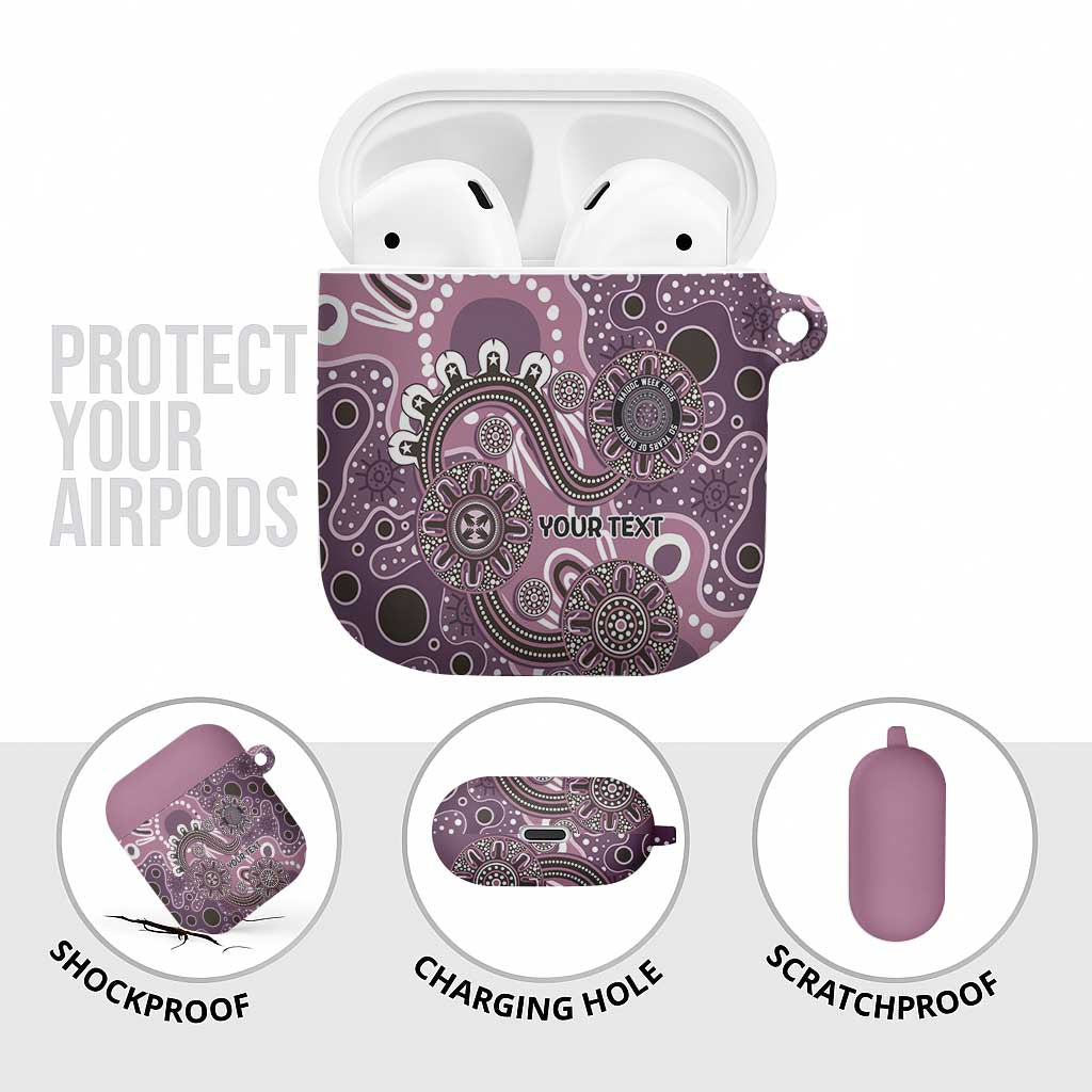 Personalised NAIDOC Week 50 Years Deadly Always AirPods Case Pink Aboriginal Artwork Dot Painting