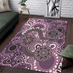 Personalised NAIDOC Week 50 Years Deadly Always Area Rug Pink Aboriginal Artwork Dot Painting