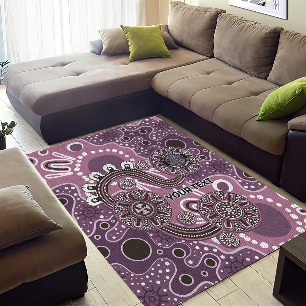 Personalised NAIDOC Week 50 Years Deadly Always Area Rug Pink Aboriginal Artwork Dot Painting