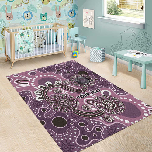 Personalised NAIDOC Week 50 Years Deadly Always Area Rug Pink Aboriginal Artwork Dot Painting