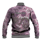Personalised NAIDOC Week 50 Years Deadly Always Baseball Jacket Pink Aboriginal Artwork Dot Painting