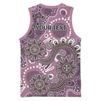 Personalised NAIDOC Week 50 Years Deadly Always Basketball Jersey Pink Aboriginal Artwork Dot Painting