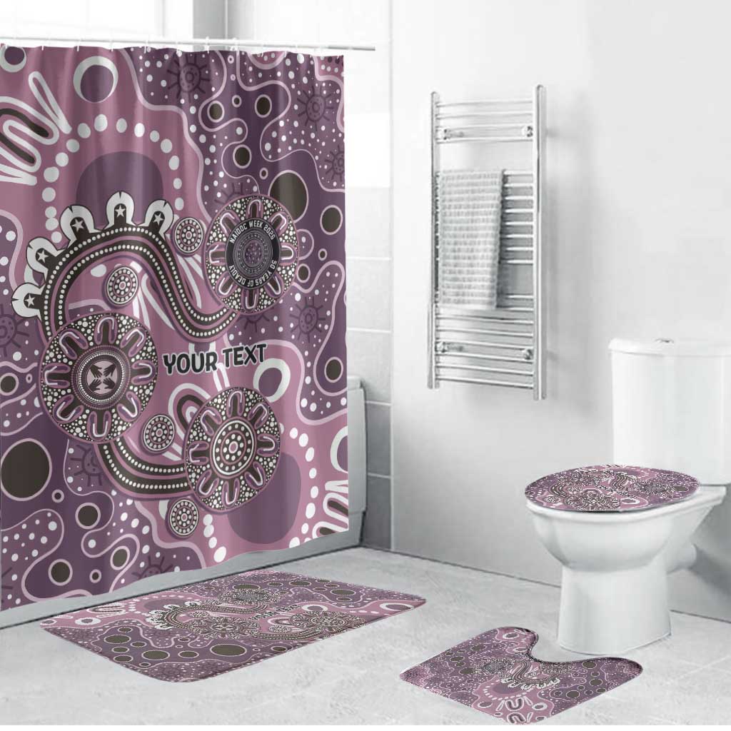 Personalised NAIDOC Week 50 Years Deadly Always Bathroom Set Pink Aboriginal Artwork Dot Painting