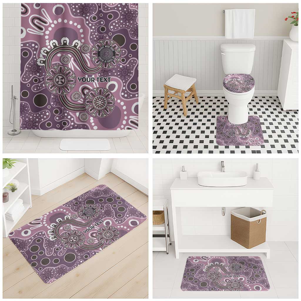 Personalised NAIDOC Week 50 Years Deadly Always Bathroom Set Pink Aboriginal Artwork Dot Painting