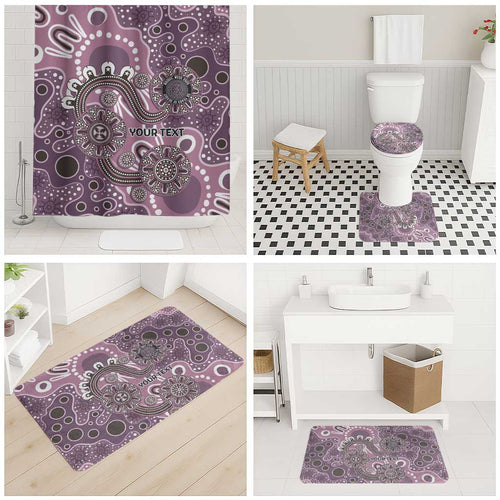 Personalised NAIDOC Week 50 Years Deadly Always Bathroom Set Pink Aboriginal Artwork Dot Painting