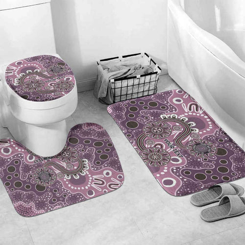 Personalised NAIDOC Week 50 Years Deadly Always Bathroom Set Pink Aboriginal Artwork Dot Painting