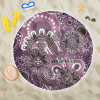Personalised NAIDOC Week 50 Years Deadly Always Beach Blanket Pink Aboriginal Artwork Dot Painting