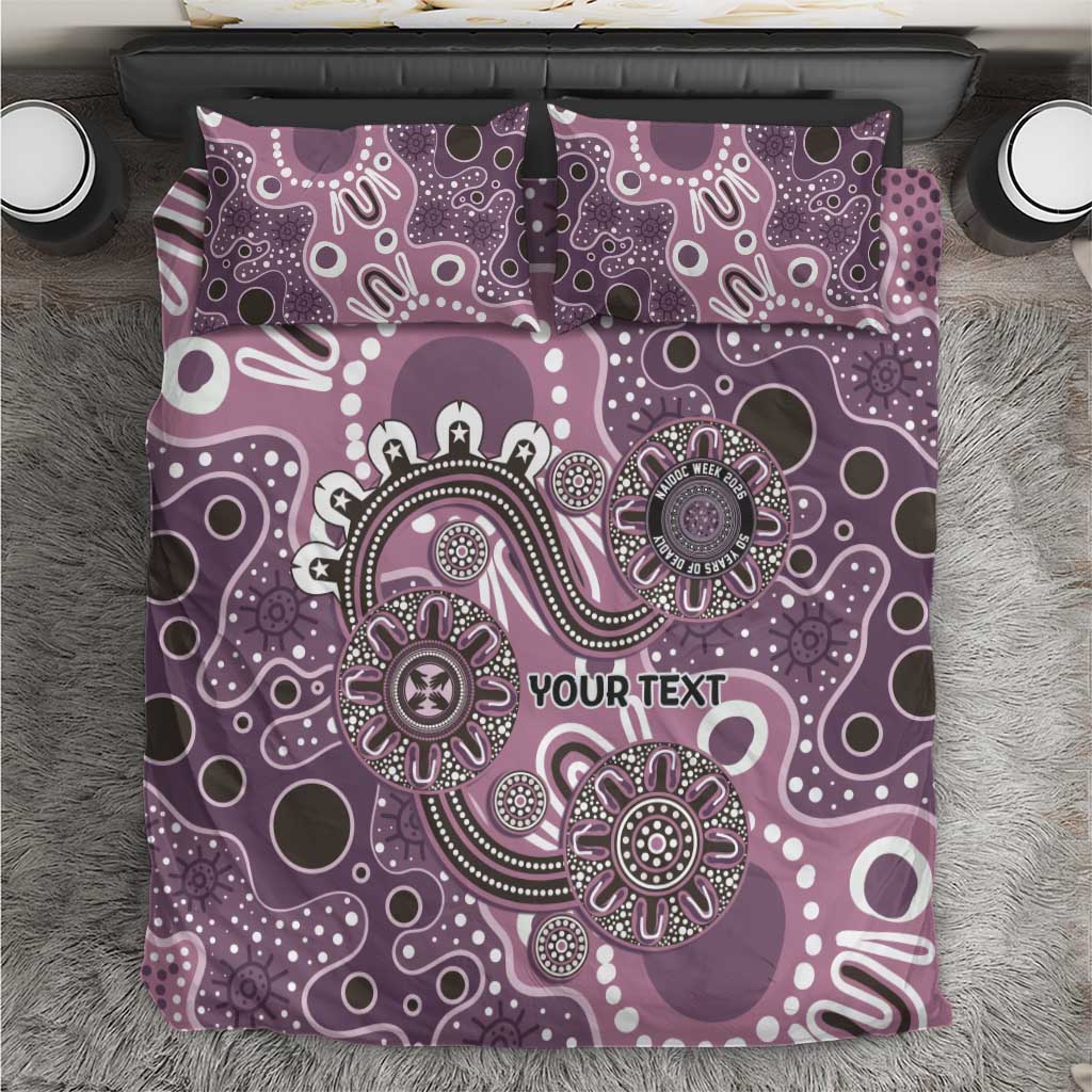 Personalised NAIDOC Week 50 Years Deadly Always Bedding Set Pink Aboriginal Artwork Dot Painting