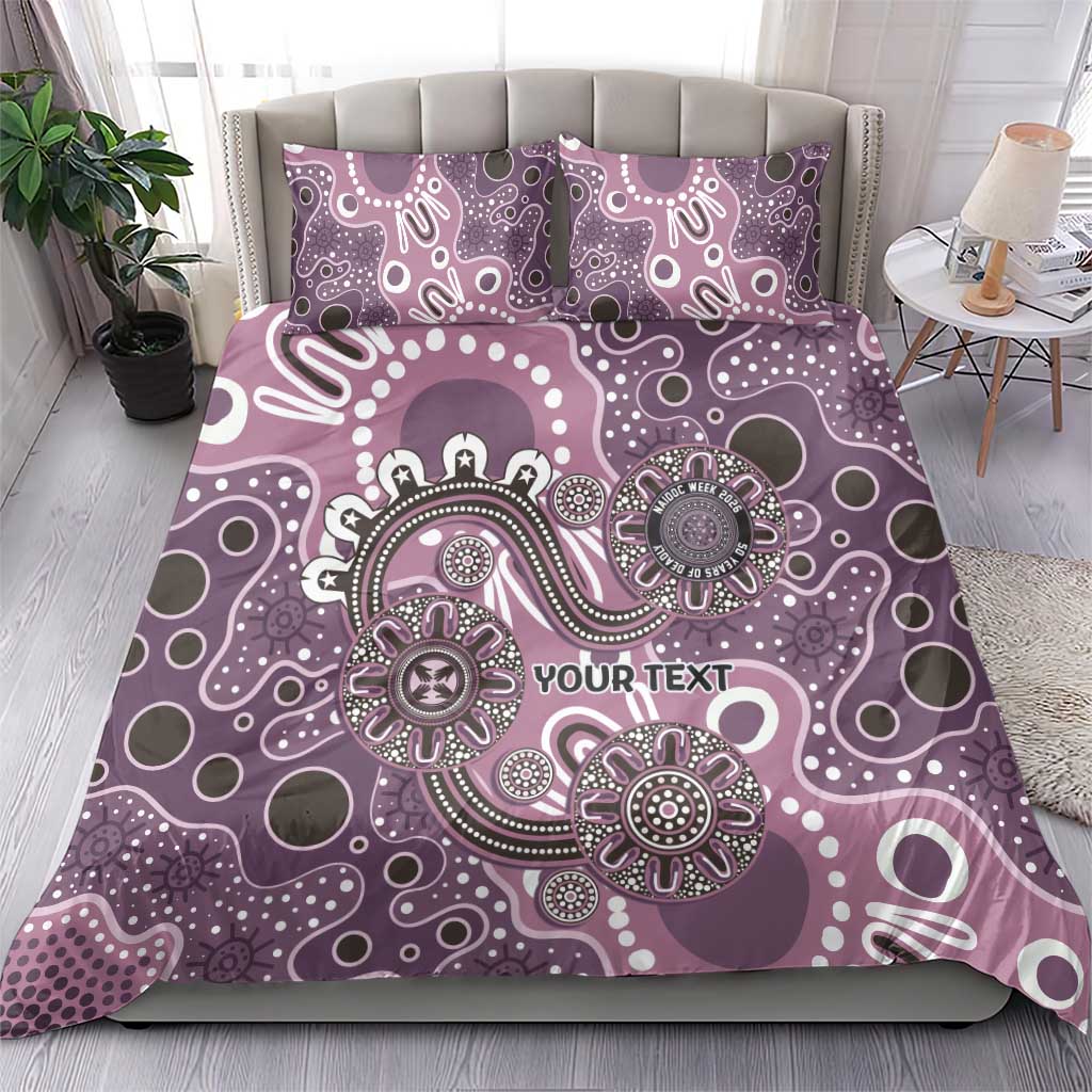 Personalised NAIDOC Week 50 Years Deadly Always Bedding Set Pink Aboriginal Artwork Dot Painting