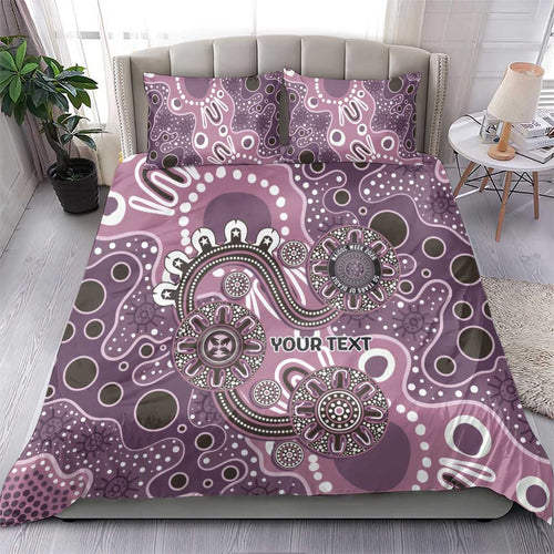 Personalised NAIDOC Week 50 Years Deadly Always Bedding Set Pink Aboriginal Artwork Dot Painting