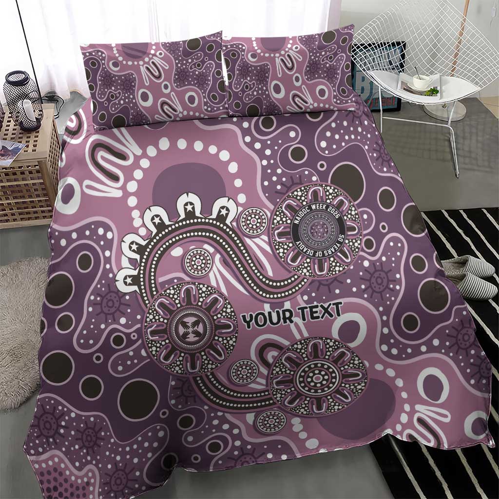 Personalised NAIDOC Week 50 Years Deadly Always Bedding Set Pink Aboriginal Artwork Dot Painting