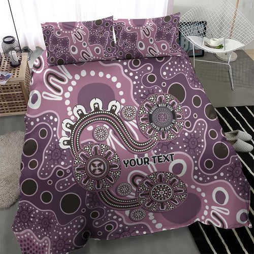 Personalised NAIDOC Week 50 Years Deadly Always Bedding Set Pink Aboriginal Artwork Dot Painting