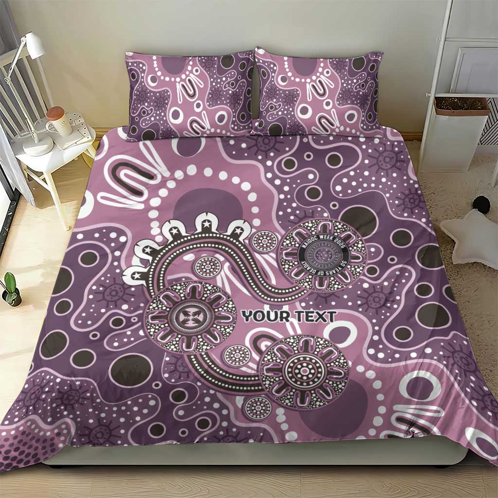 Personalised NAIDOC Week 50 Years Deadly Always Bedding Set Pink Aboriginal Artwork Dot Painting