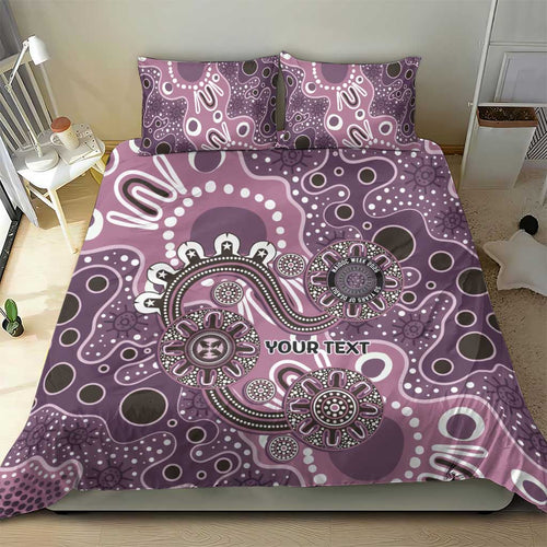 Personalised NAIDOC Week 50 Years Deadly Always Bedding Set Pink Aboriginal Artwork Dot Painting