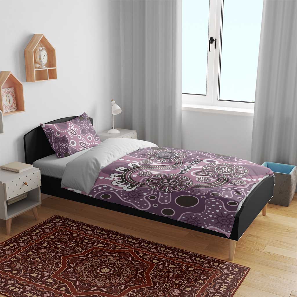 Personalised NAIDOC Week 50 Years Deadly Always Bedding Set Pink Aboriginal Artwork Dot Painting