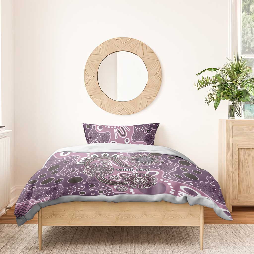 Personalised NAIDOC Week 50 Years Deadly Always Bedding Set Pink Aboriginal Artwork Dot Painting