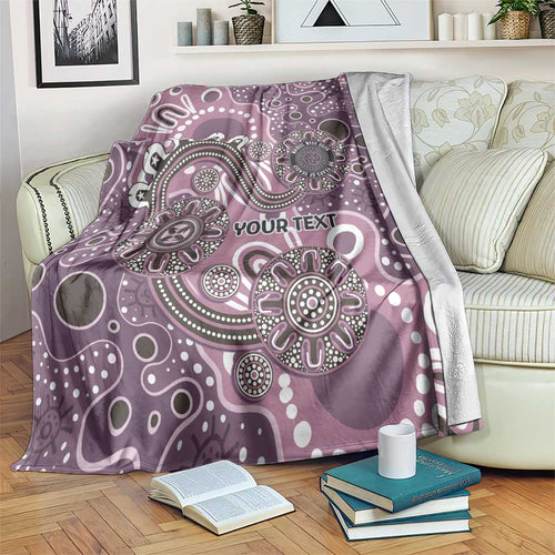 Personalised NAIDOC Week 50 Years Deadly Always Blanket Pink Aboriginal Artwork Dot Painting