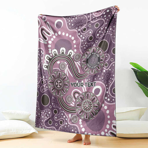 Personalised NAIDOC Week 50 Years Deadly Always Blanket Pink Aboriginal Artwork Dot Painting