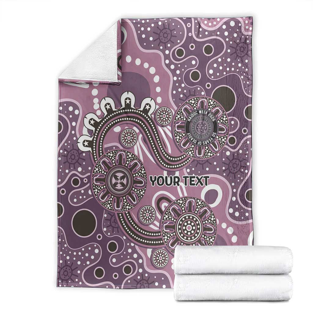 Personalised NAIDOC Week 50 Years Deadly Always Blanket Pink Aboriginal Artwork Dot Painting