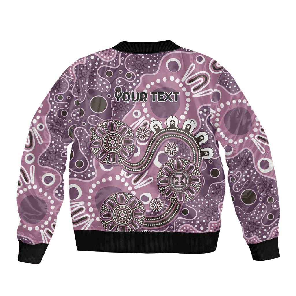 Personalised NAIDOC Week 50 Years Deadly Always Bomber Jacket Pink Aboriginal Artwork Dot Painting