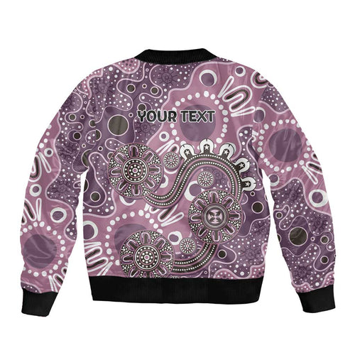 Personalised NAIDOC Week 50 Years Deadly Always Bomber Jacket Pink Aboriginal Artwork Dot Painting