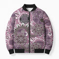 Personalised NAIDOC Week 50 Years Deadly Always Bomber Puffer Jacket Pink Aboriginal Artwork Dot Painting