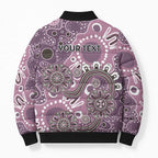 Personalised NAIDOC Week 50 Years Deadly Always Bomber Puffer Jacket Pink Aboriginal Artwork Dot Painting